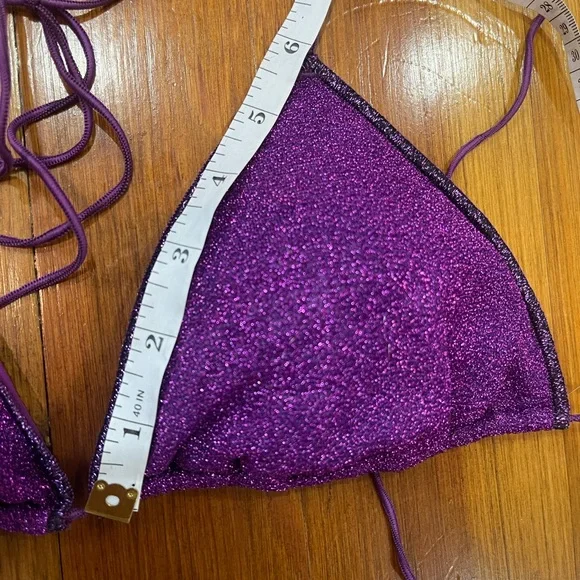 Oseree Purple Shimmer Bikini Set - Picture 5 of 7
